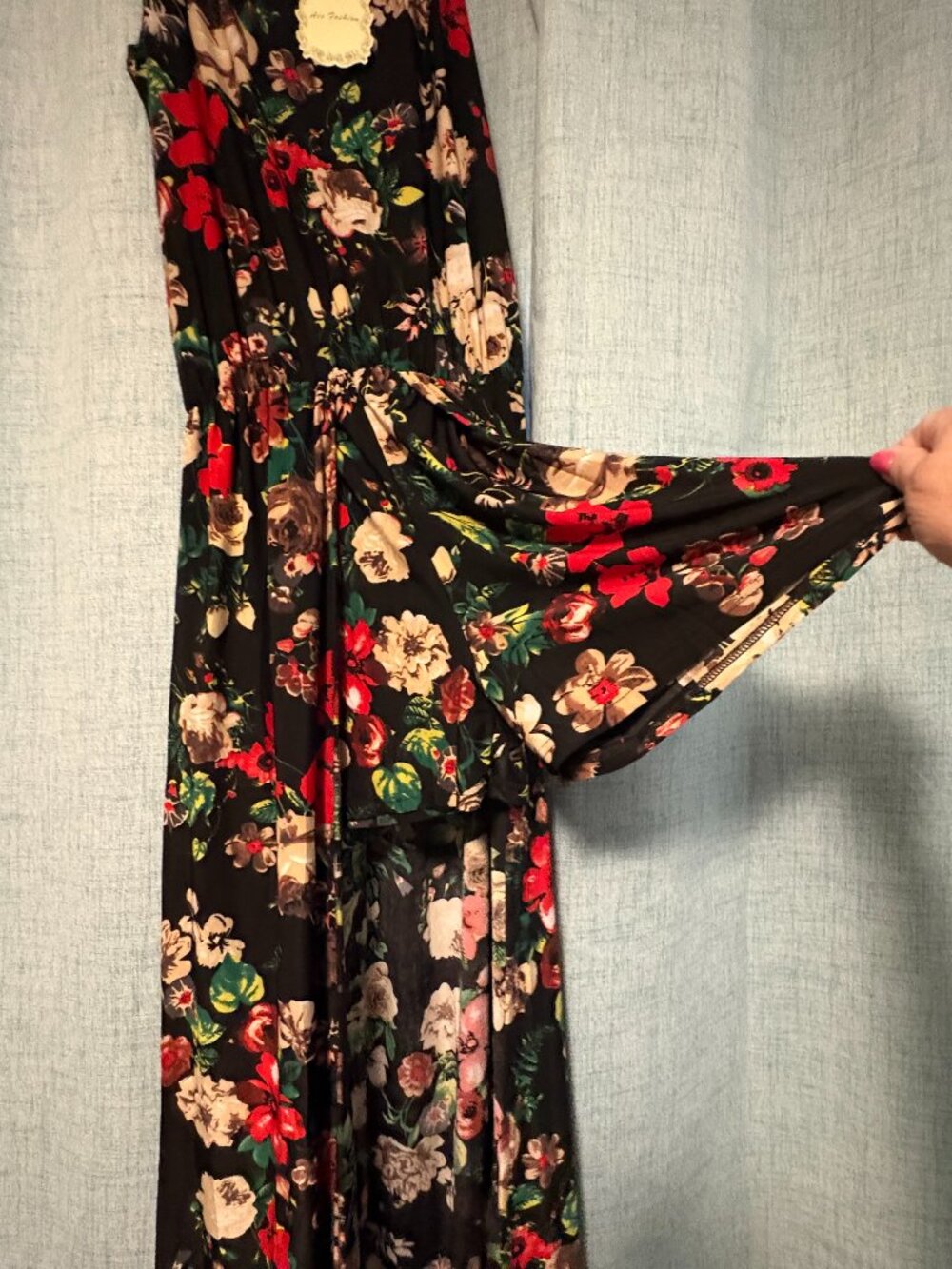 ACE Fashion Maxi Dress w/Shorts Floral Print Size M. NWT